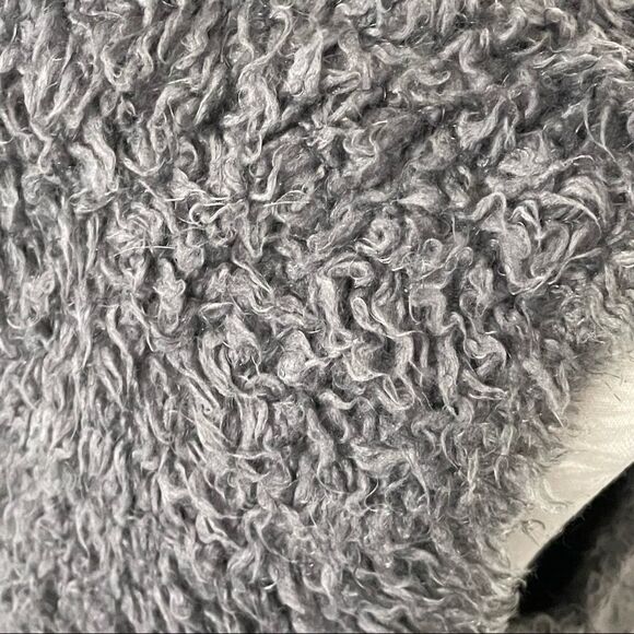 Kensie Fuzzy Fur Super Soft Open High Low Charcoal Sweater Vest, Large - Picture 12 of 12